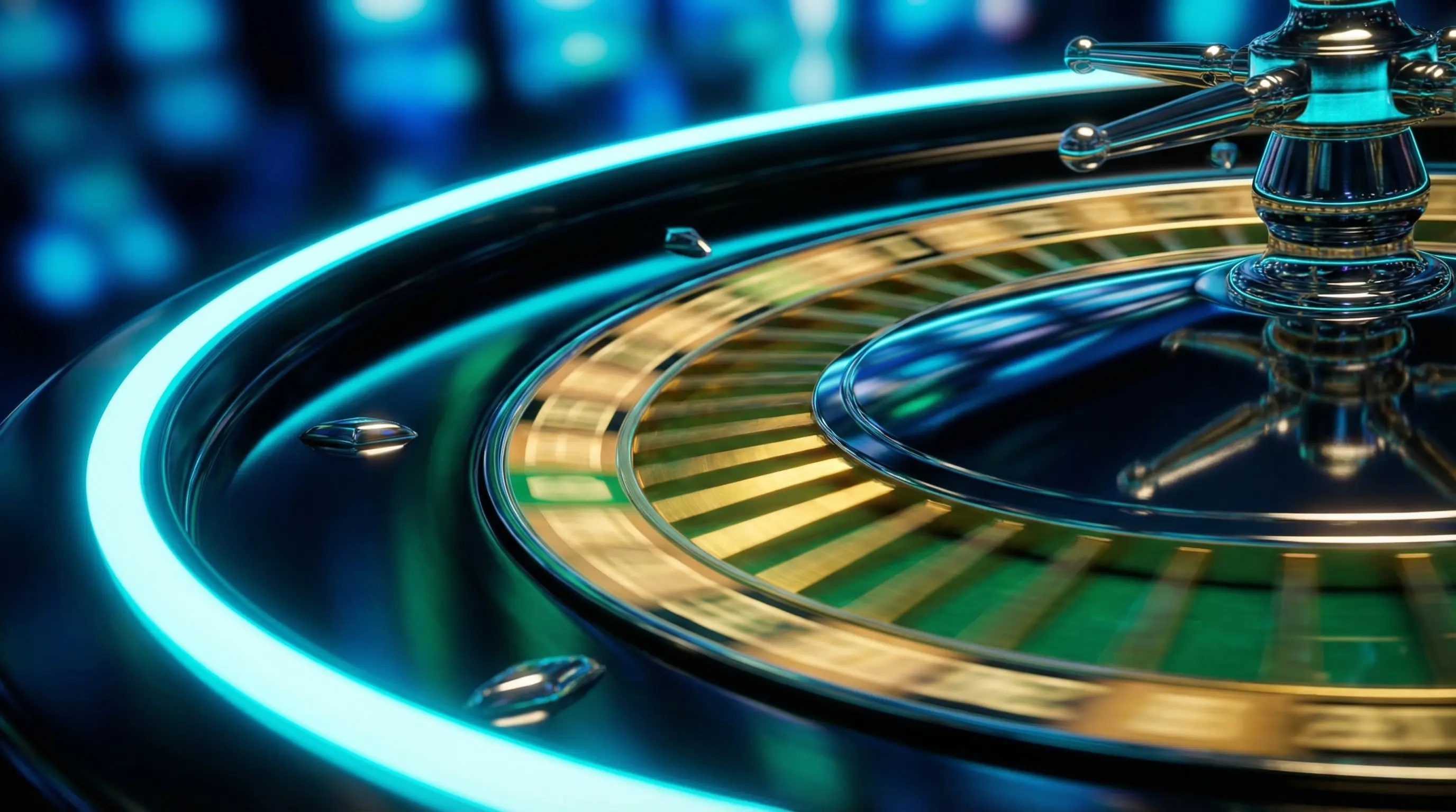 Sich drehendes Roulette-Rad mit goldenen Akzenten
