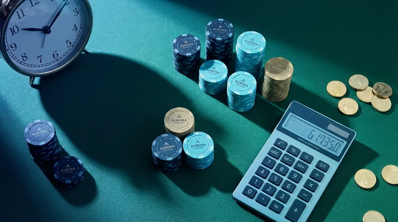 Strategic arrangement of chips and coins for bonus analysis